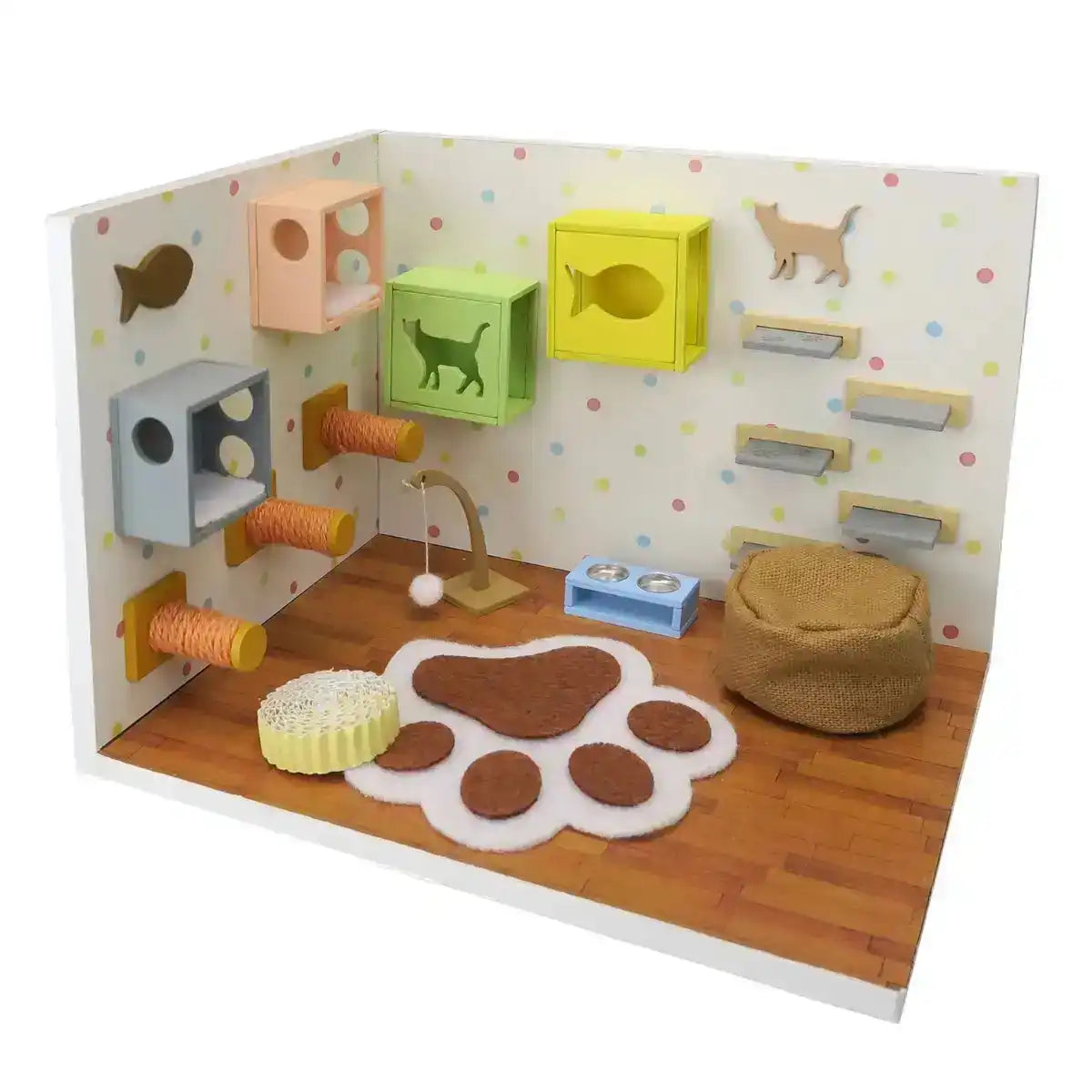 KAWADA Nrb-003 Nano Room Kitty Room Set- Japan Figure Store - #1 Bring To You The Best Japanese Goods