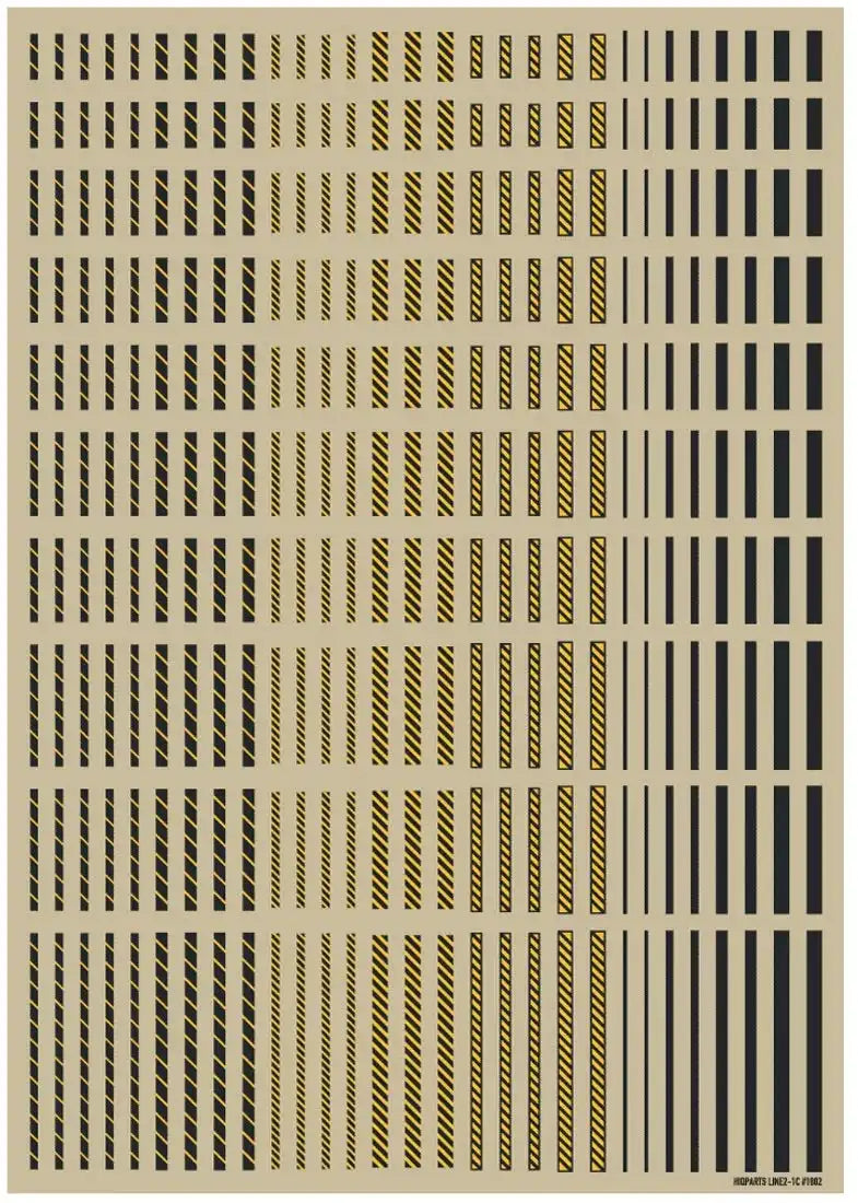 HIQPARTS Line Decal2 Dark Gray + Yellow- Japan Figure Store - #1 Bring To You The Best Japanese Goods