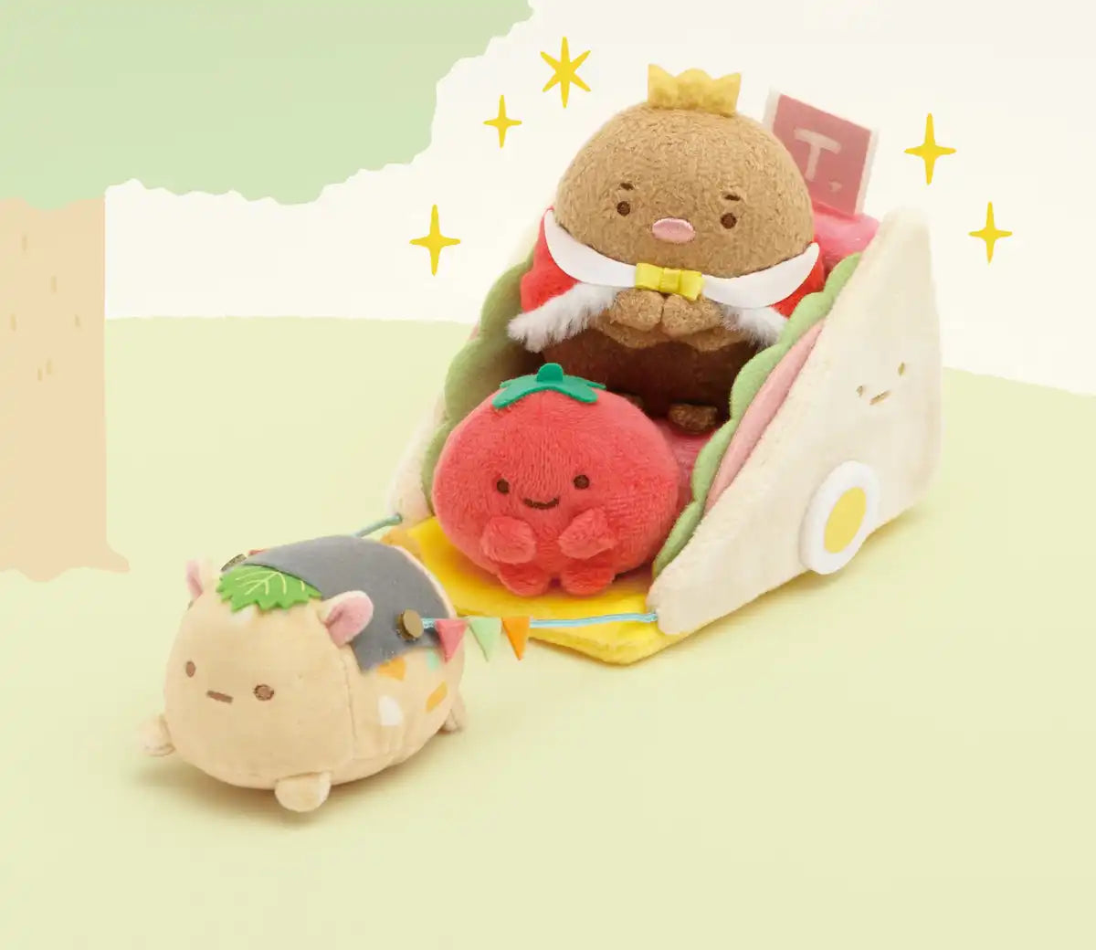 San-X Sumikko Gurashi Welcome to Food Kingdom Tourism Plush Toy Set- Japan Figure Store - #1 Bring To You The Best Japanese Goods