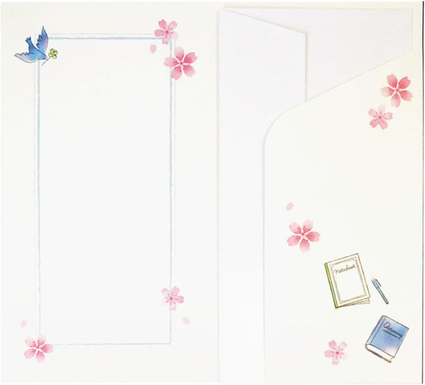 Sanrio Entrance & Graduation Message Card with Cherry Blossoms & Envelope