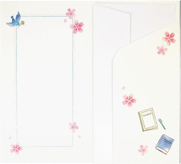 Sanrio Entrance & Graduation Message Card with Cherry Blossoms & Envelope
