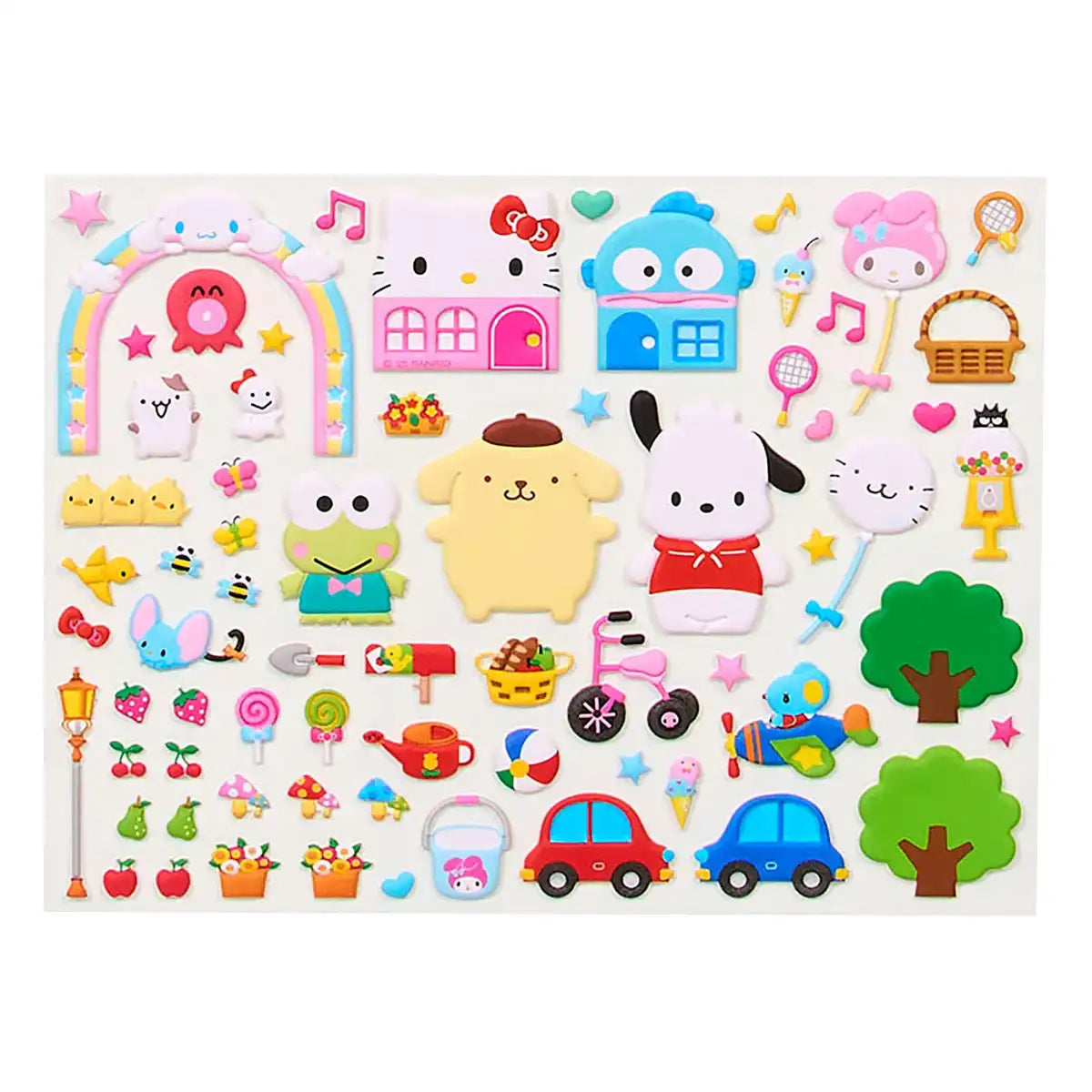 Sanrio Playable Sticker Set for Kids Ages 3+ with PVC Characters