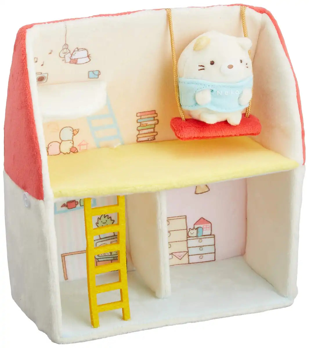 SAN-X Plush Doll Sumikko Gurashi 2 Story House With Cat Tjn- Japan Figure Store - #1 Bring To You The Best Japanese Goods