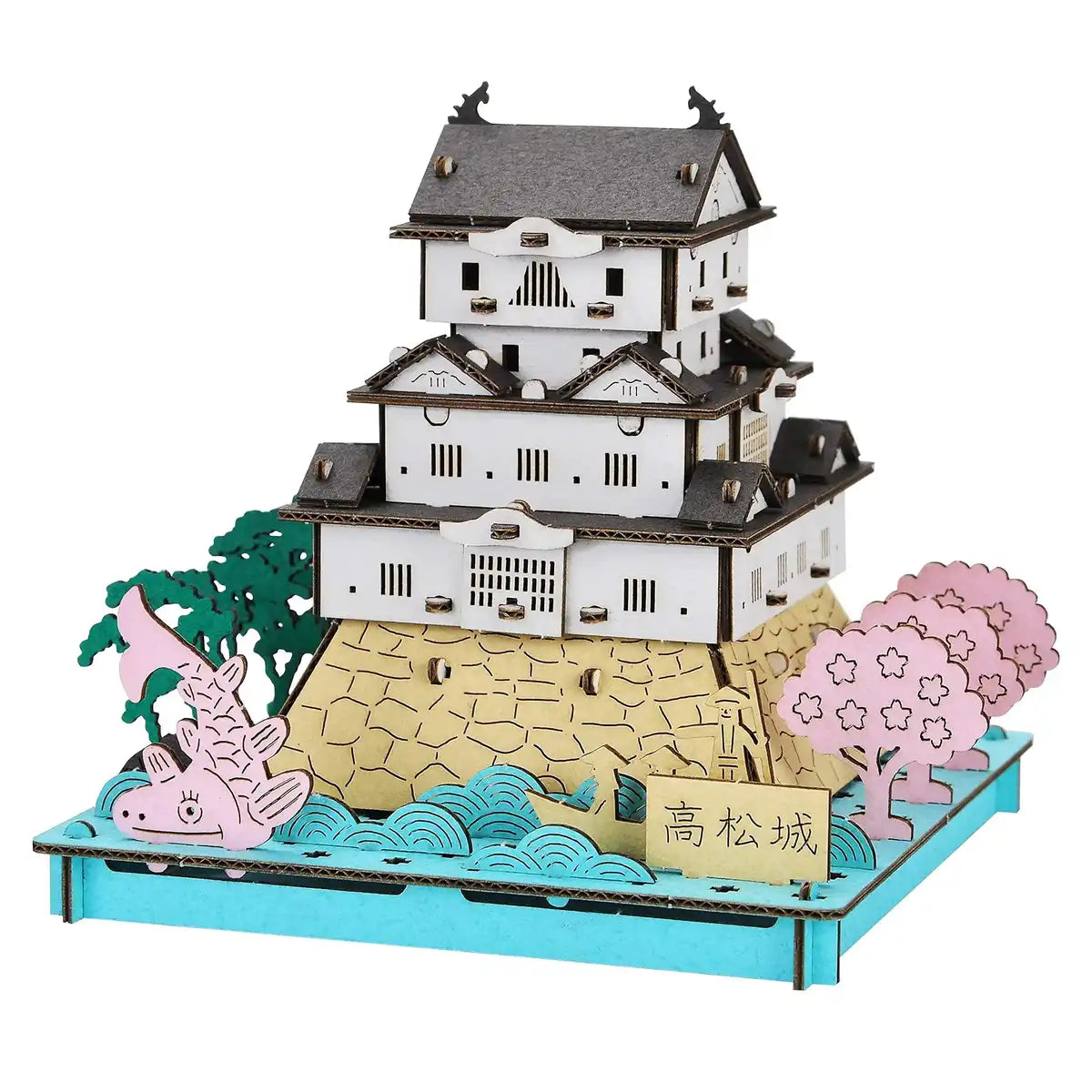 HACOMO Pusupusu Paper Craft Takamatsu Castle- Japan Figure Store - #1 Bring To You The Best Japanese Goods