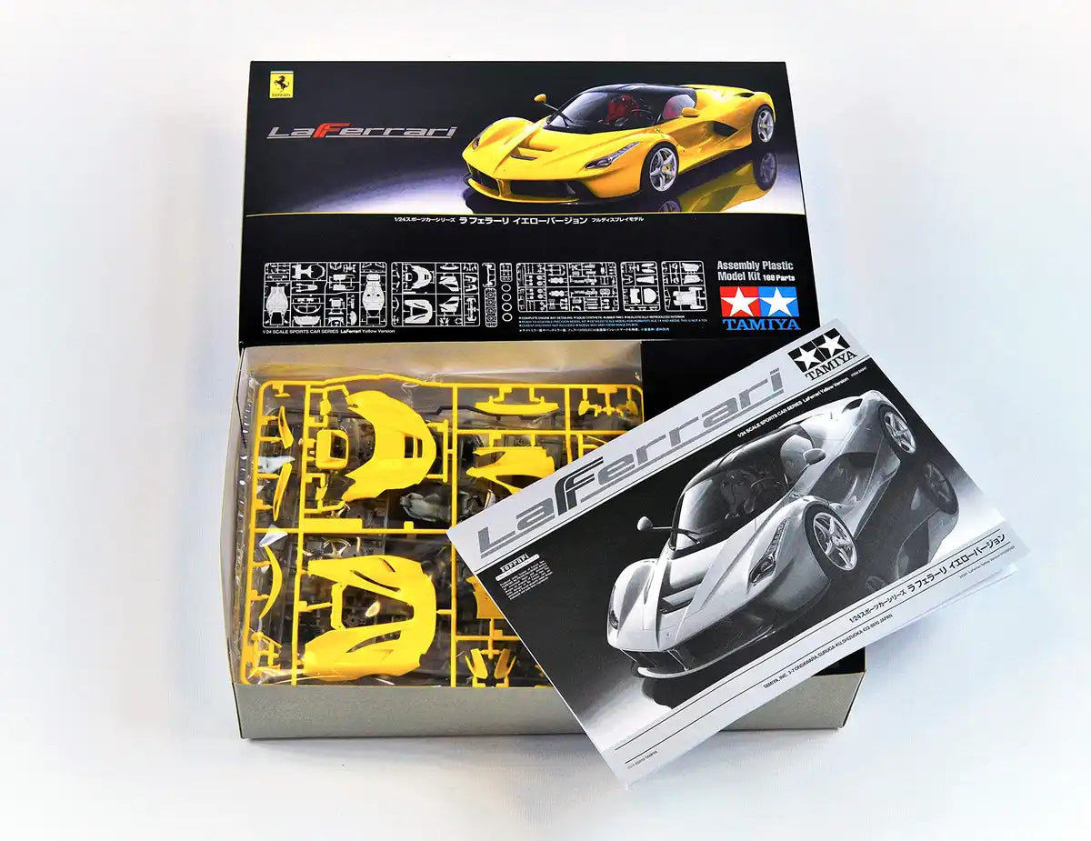TAMIYA 24347 Laferrari Yellow Version 1/24 Scale Kit- Japan Figure Store - #1 Bring To You The Best Japanese Goods