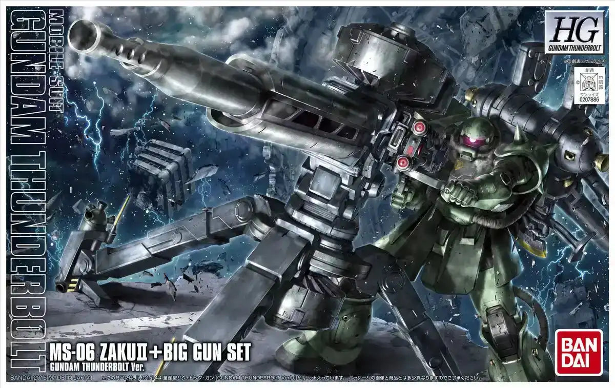 BANDAI Hg Gundam Ms-06 Zaku Ii + Big Gun Set Thunderbolt Version 1/144 Scale Kit- Japan Figure Store - #1 Bring To You The Best Japanese Goods