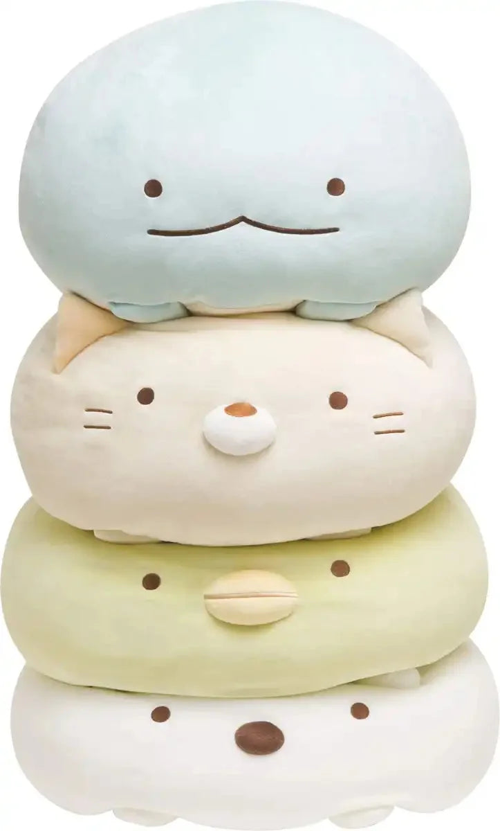 San-X Sumikko Gurashi Super Mochi Daifuku Plush Toy Cat Japanese Cute Stuffed Animals- Japan Figure Store - #1 Bring To You The Best Japanese Goods