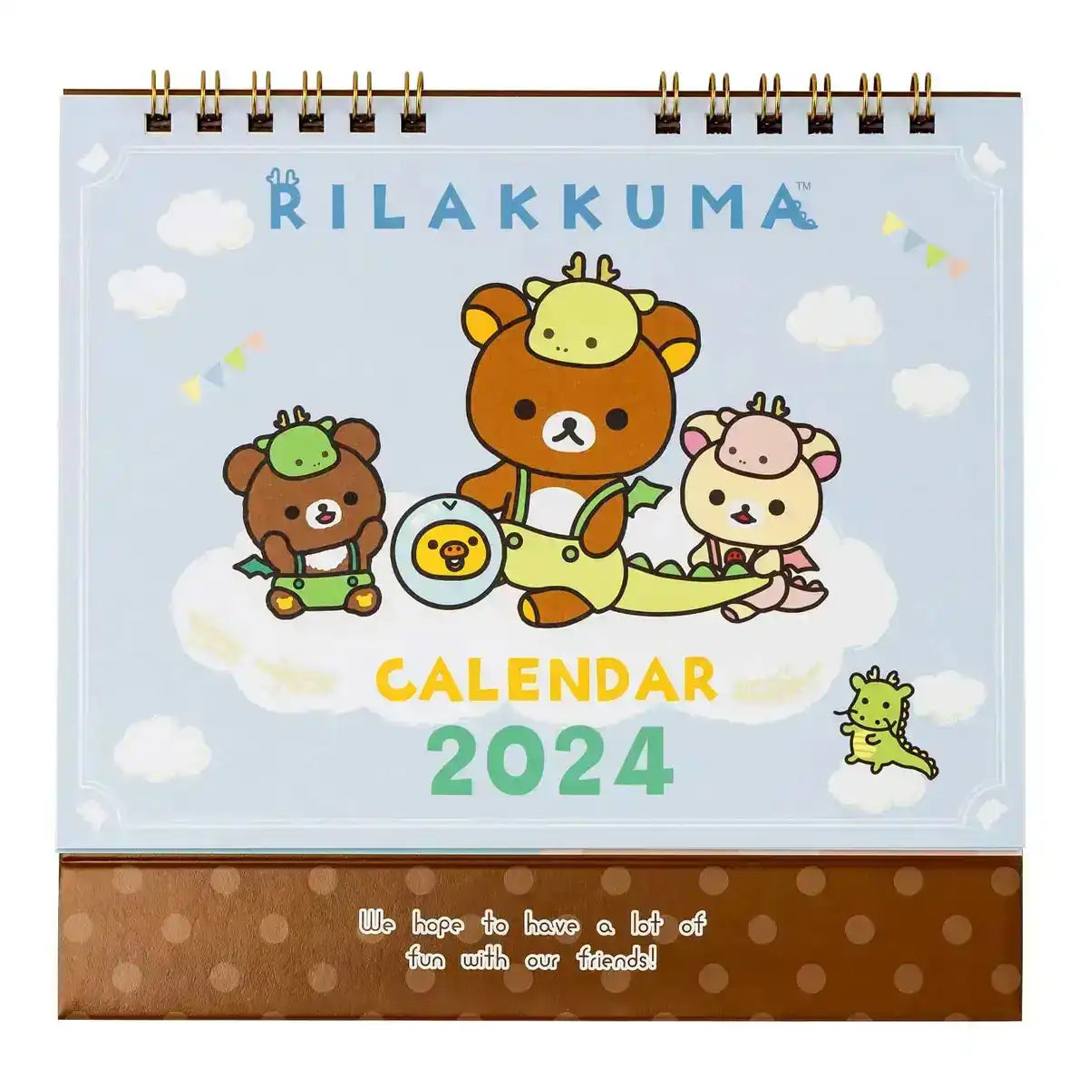 San-X Rilakkuma Calendar Tabletop CD38201 2024- Japan Figure Store - #1 Bring To You The Best Japanese Goods