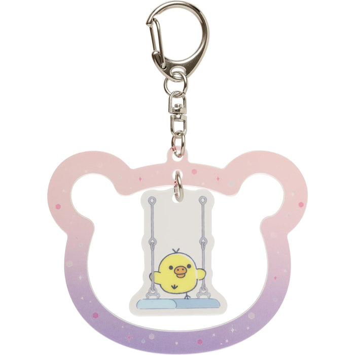San-X Rilakkuma Sleeping With You Acrylic Keychain Kiiroitori Ab15102- Japan Figure Store - #1 Bring To You The Best Japanese Goods