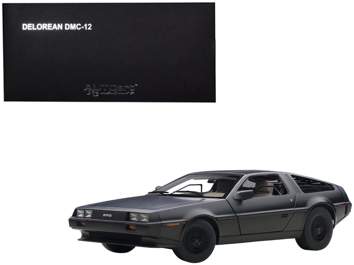 Autoart 1/18 Scale Matte Black DMC DeLorean Model 79912- Japan Figure Store - #1 Bring To You The Best Japanese Goods