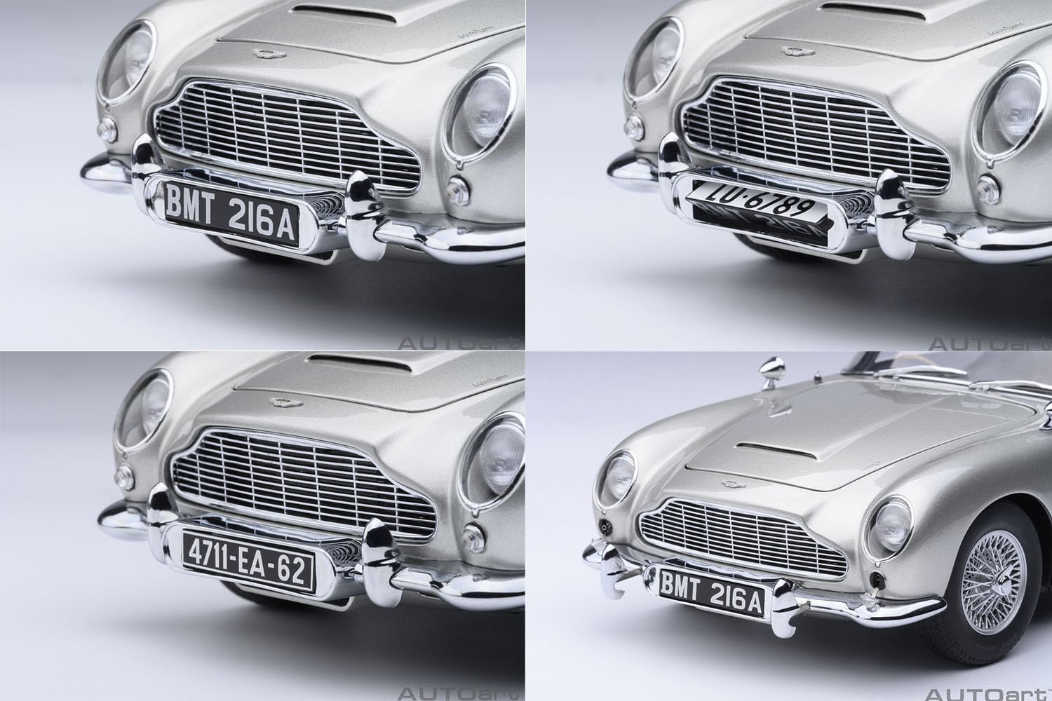 Autoart 1/18 Aston Martin DB5 007 Goldfinger Bond Car Model 70296