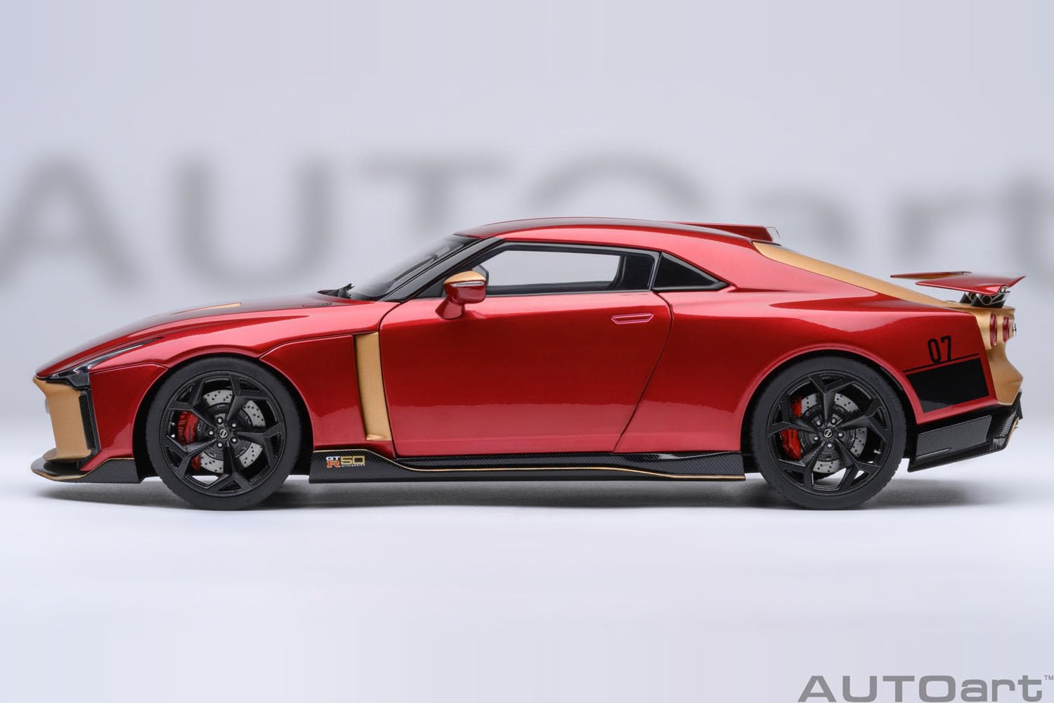 Autoart 1/18 Nissan GT-R50 Italdesign Metallic Red Gold Model 77514