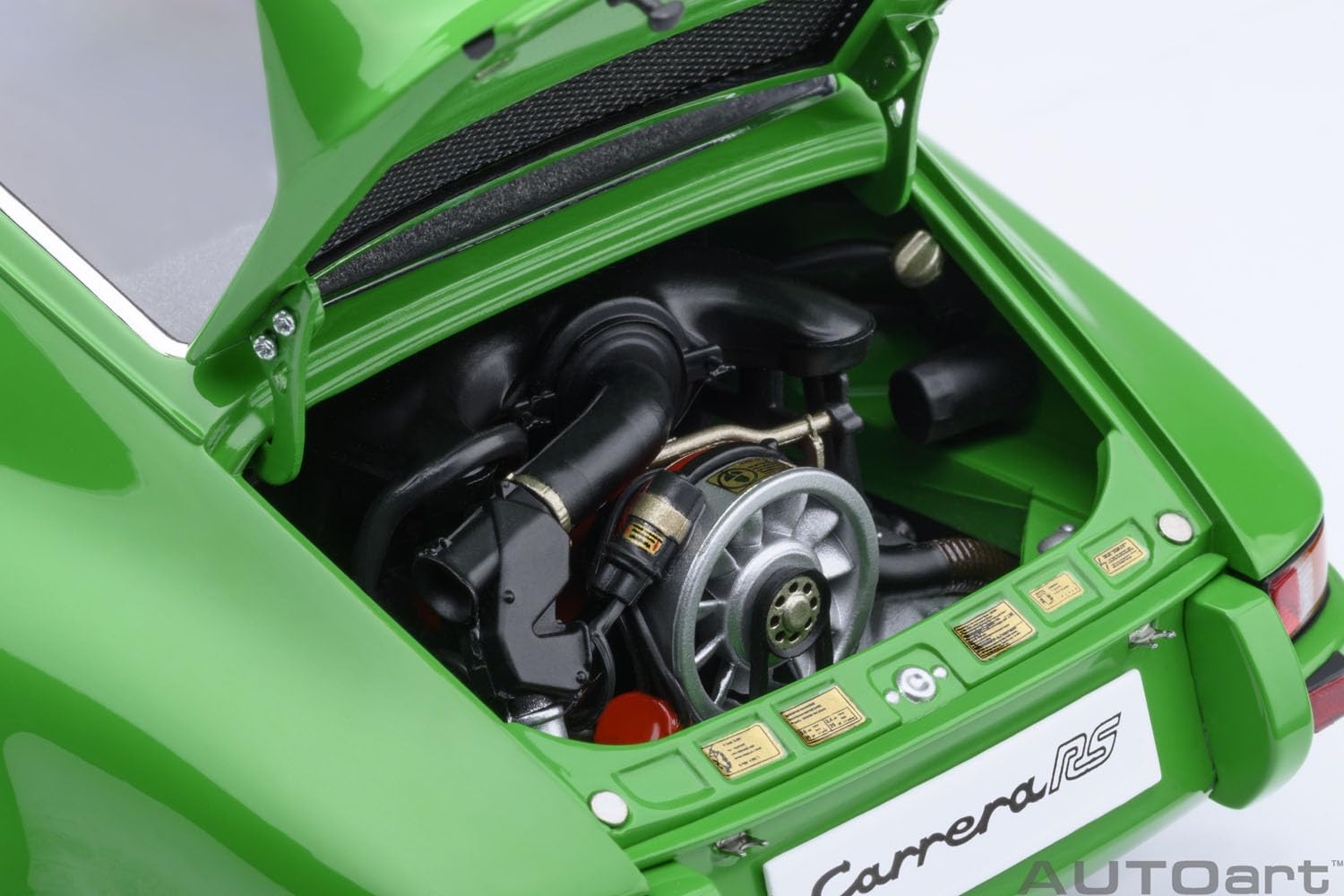 Autoart Porsche 911 Carrera 2.7 RS 1/18 Scale Viper Green Black Stripes Model