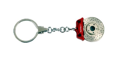 Autoart Racing Brake Disc Keychain Red Caliper Omega Shape Durable Keyring- Japan Figure Store - #1 Bring To You The Best Japanese Goods