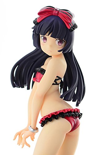 Orcatoys Black Cat Mizugi Version Rouge Figurine de Collection en PVC à l'échelle 1/7