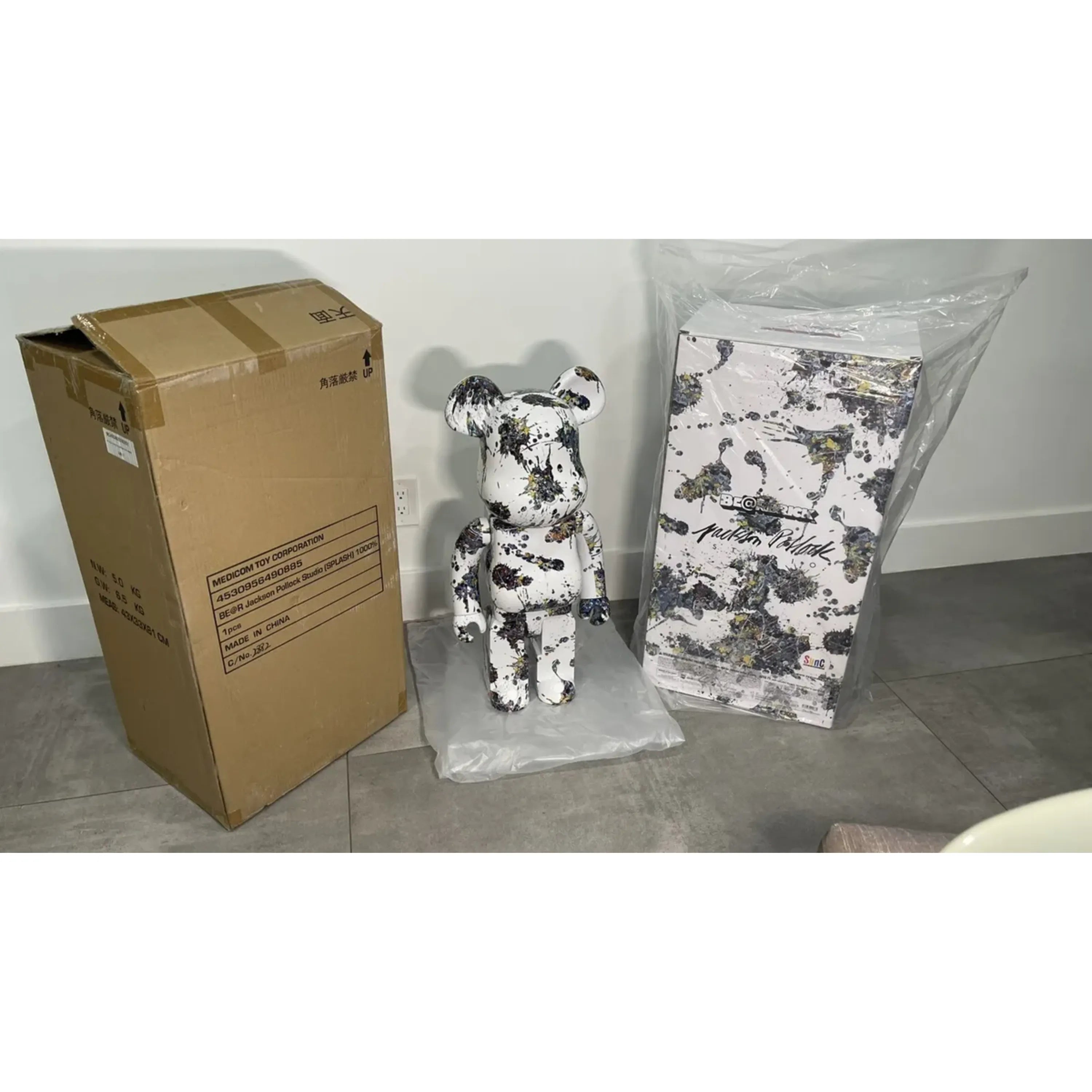 Bearbrick Jackson Pollock 1000% 700mm Medicom Toy- Japan Figure Store - #1 Bring To You The Best Japanese Goods