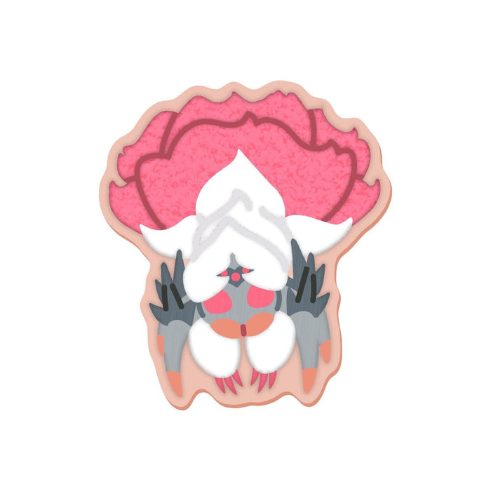 Capcom Monster Hunter Mondefo Sagara Embroidery Sticker 66x59mm Polyester