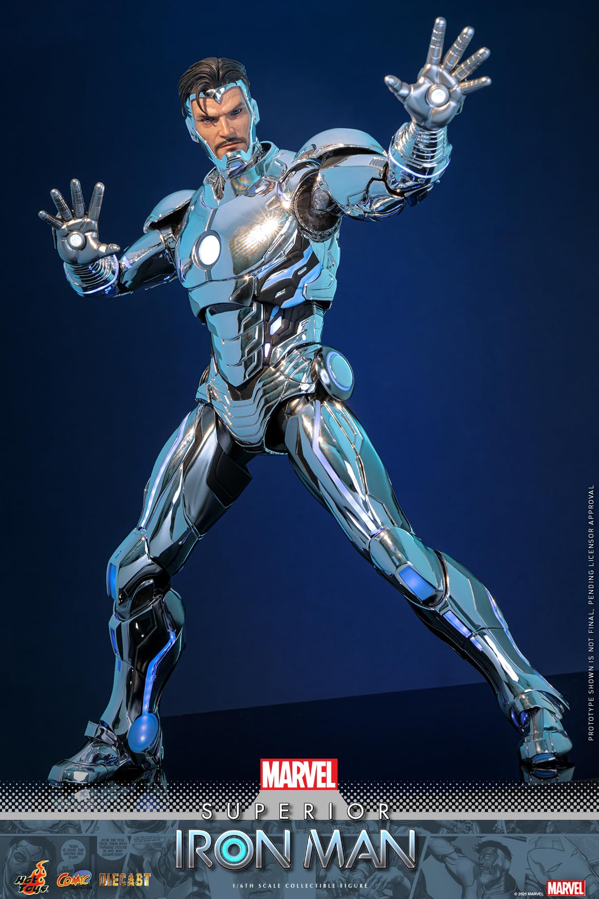 Hot Toys Marvel Superior Iron Man Comic Masterpiece 1/6 Scale Figure