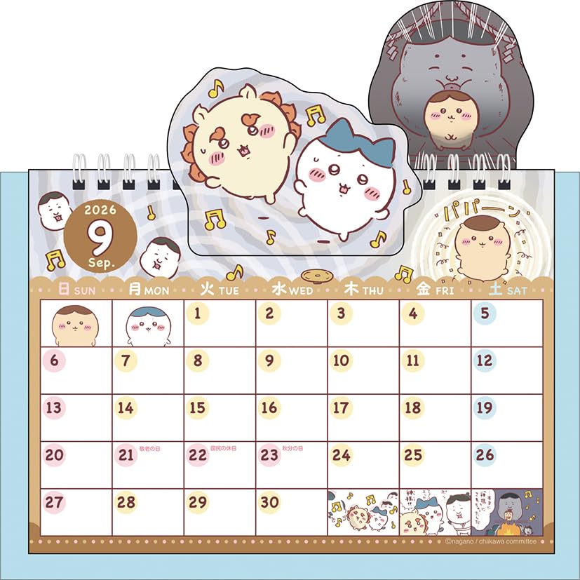 Ensky Chiikawa 2026 Pop-Up Schreibtischkalender 14x20cm CL-074