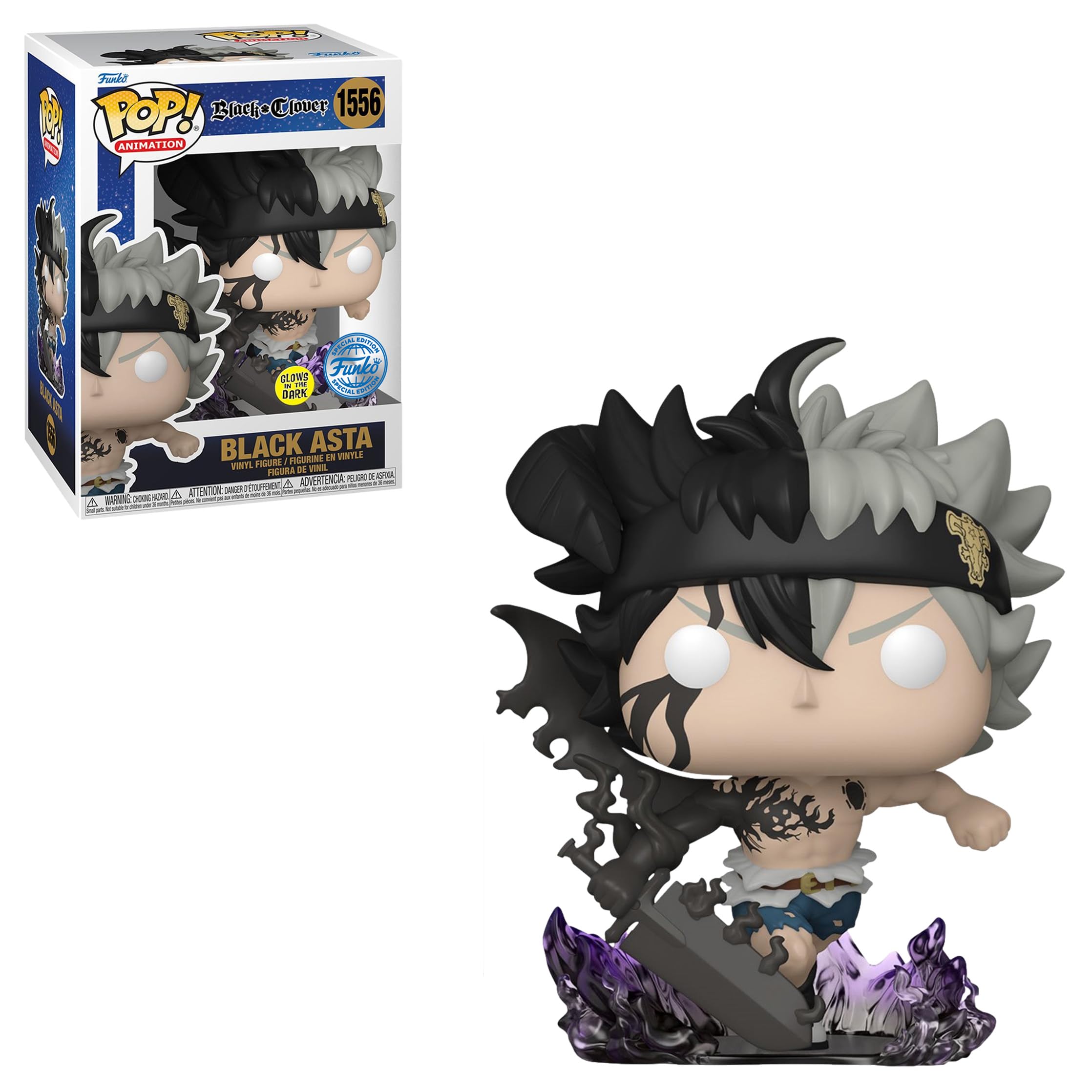 Funko Pop Animation Black Clover Black Asta Glow Figure Entertainment Earth Exclusive- Japan Figure Store - #1 Bring To You The Best Japanese Goods