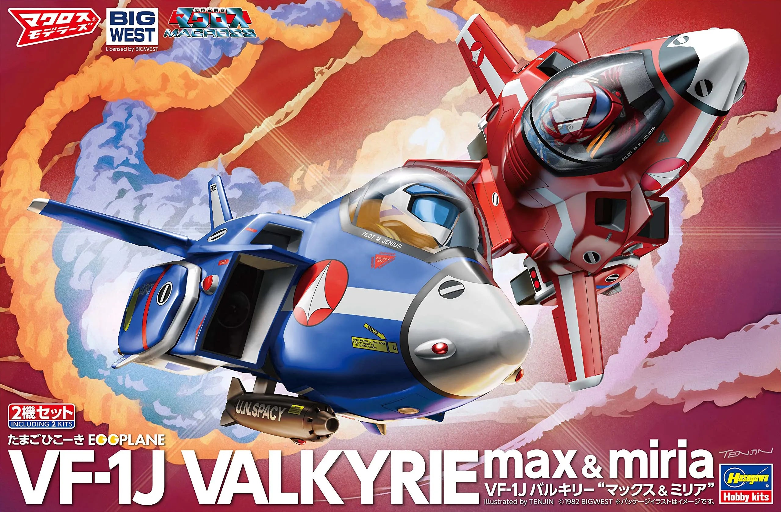 HASEGAWA Vf-1J Valkyrie 'Max & Milia' Macross Plastic Model- Japan Figure Store - #1 Bring To You The Best Japanese Goods
