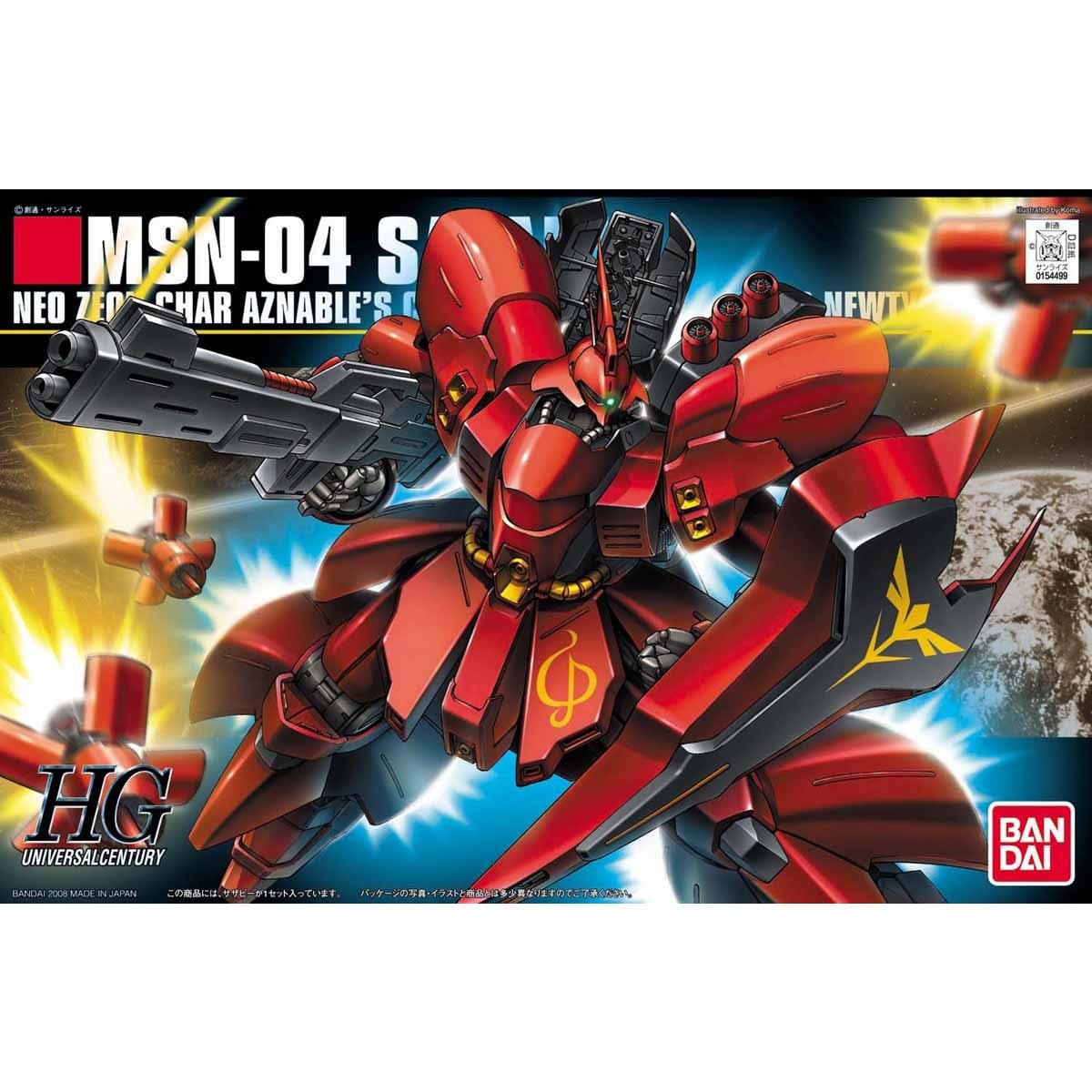Bandai Spirits HGUC 1/144 MSN-04 Sazabi Model Kit Gundam Char's Counterattack