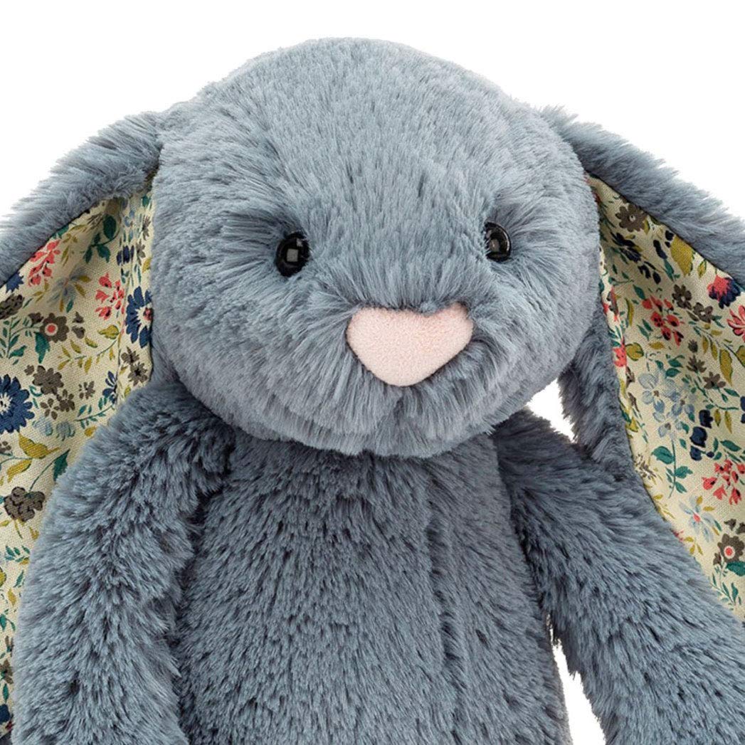 Jelly Cat Blossom Bunny Plush in Dusky Blue Floral 31cm Medium Size- Japan Figure Store - #1 Bring To You The Best Japanese Goods