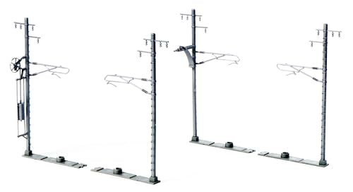 KATO N Gauge Single-Line Wide Overhead Pole Gray Pack of 20 Railway Supplies