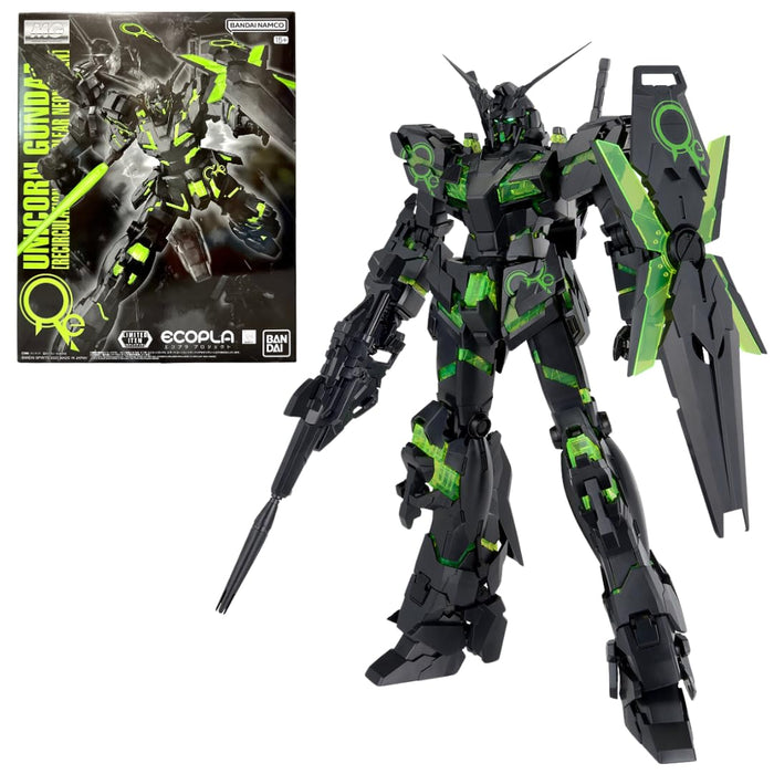 Bandai Spirits MG 1/100 Unicorn Gundam Recirculation Transparent Modèle Vert Néon