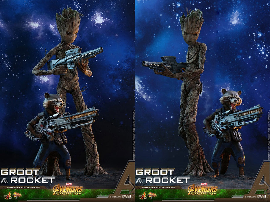 Hot Toys Movie Masterpiece 1/6 Scale Groot & Rocket Figure Avengers Infinity War- Japan Figure Store - #1 Bring To You The Best Japanese Goods