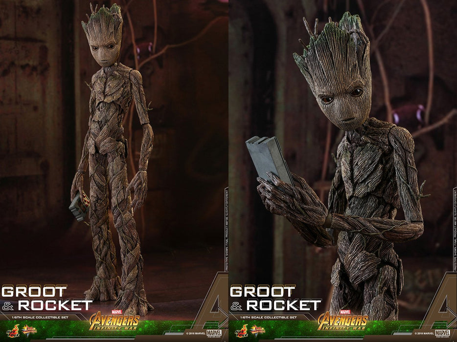 Hot Toys Movie Masterpiece 1/6 Scale Groot & Rocket Figure Avengers Infinity War- Japan Figure Store - #1 Bring To You The Best Japanese Goods