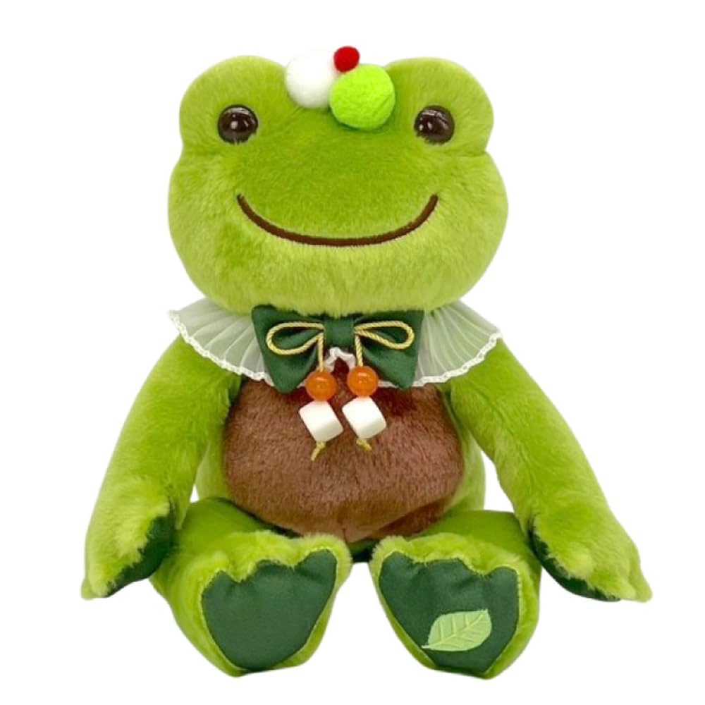 Nakajima Corporation Pickles The Frog Retro Cafe Matcha Bean Doll H18xW16xD15Cm