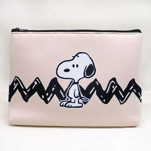 Sanrio Nakajima Soft Flat Pouch Snoopy Beige 157942-21- Japan Figure Store - #1 Bring To You The Best Japanese Goods