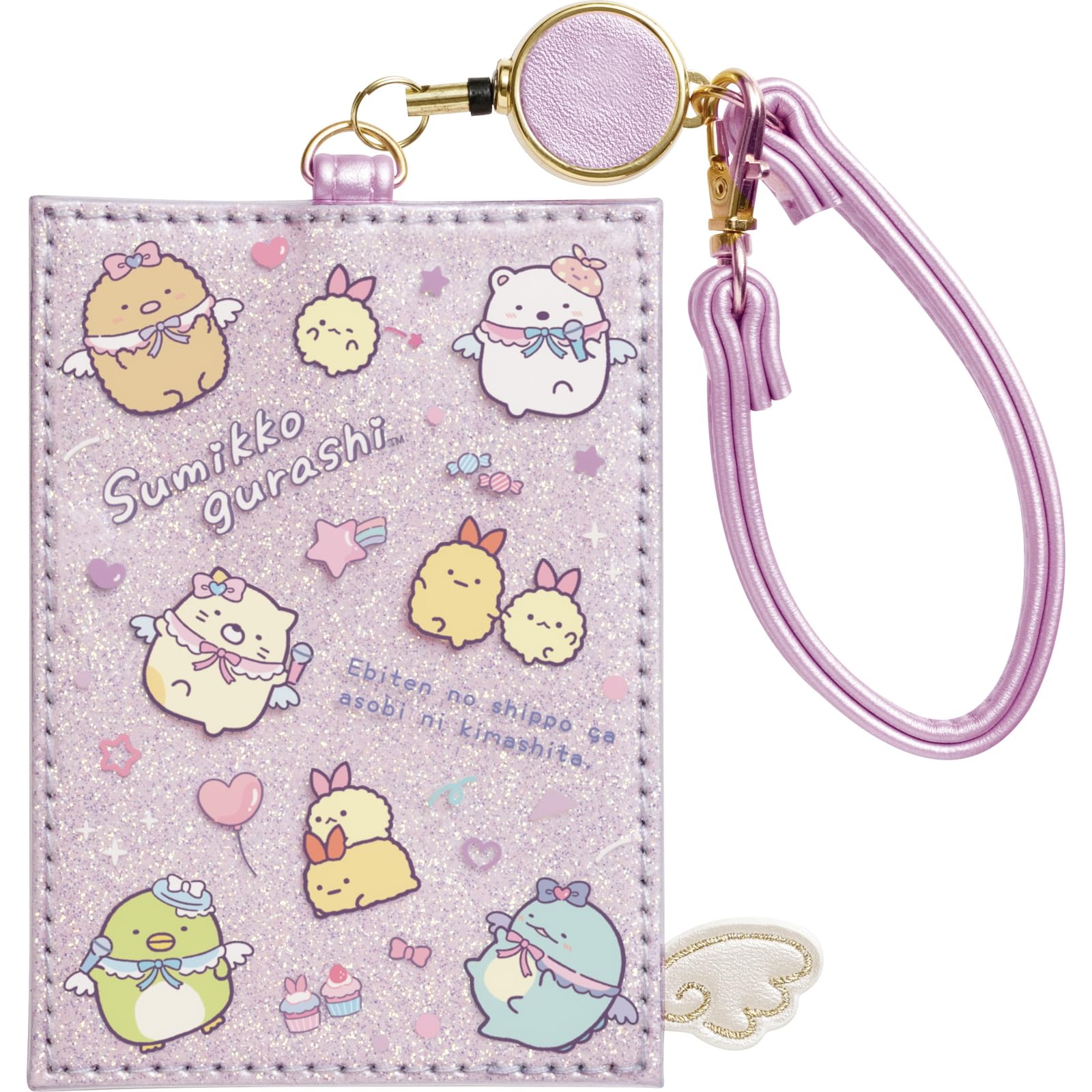 San-X Pb70701 Sumikko Gurashi Angel Ebiten Idol Pass Case with Reel- Japan Figure Store - #1 Bring To You The Best Japanese Goods
