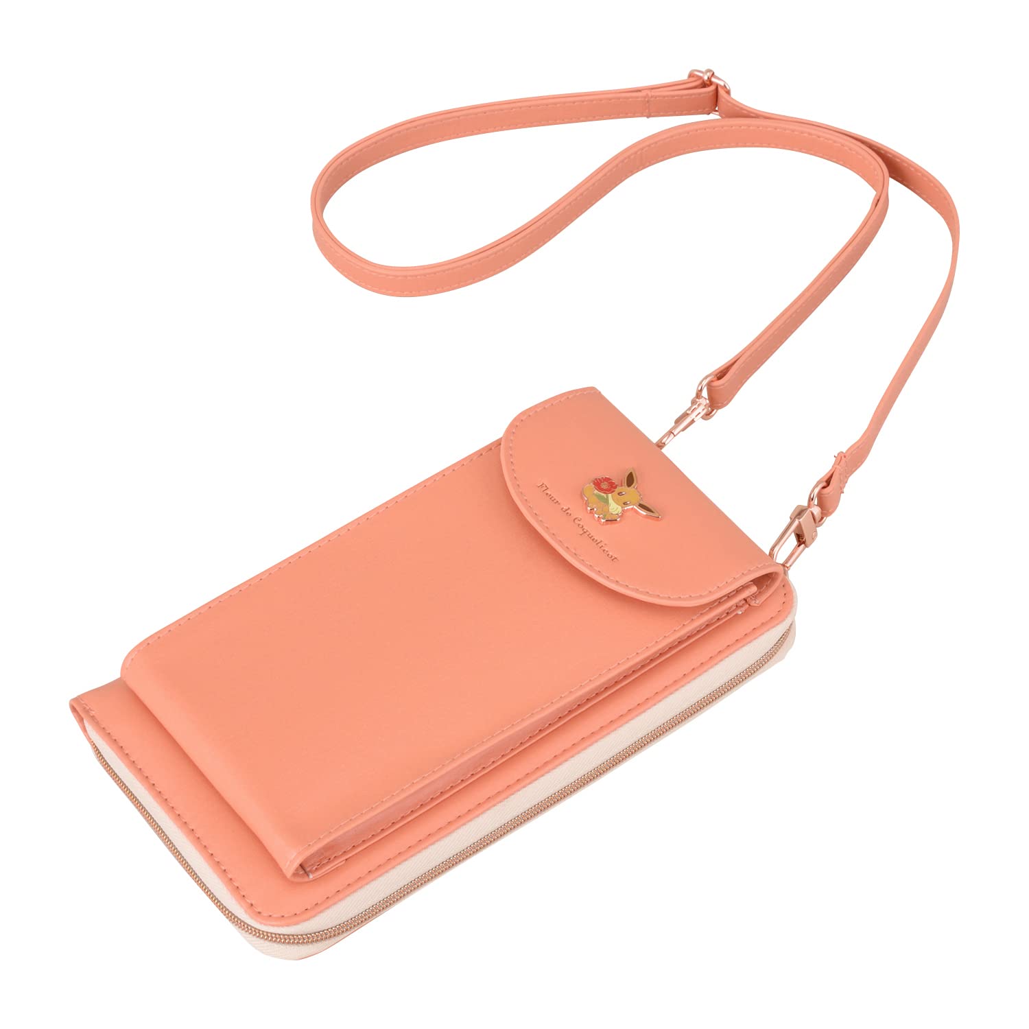 Pokemon Center Original Smartphone Shoulder Bag Wallet Fleur De Coquelicot- Japan Figure Store - #1 Bring To You The Best Japanese Goods