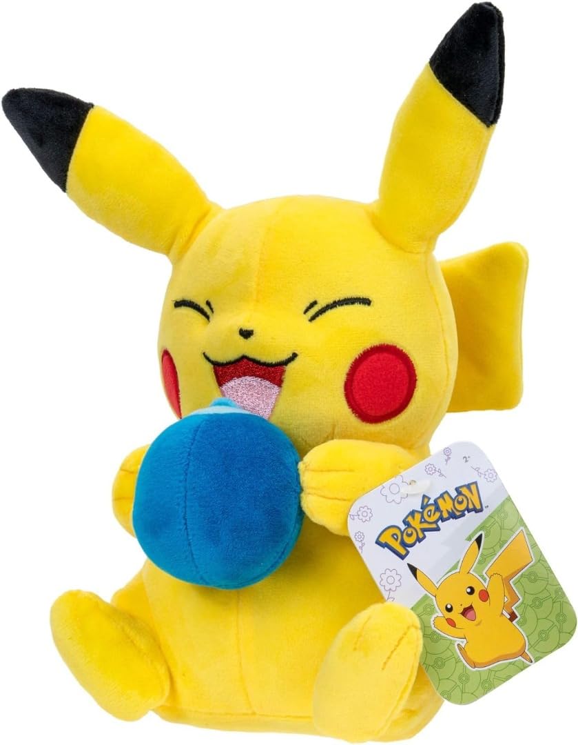 Pikachu Pokémon en peluche, 20 cm, bleu, d'Oranberry