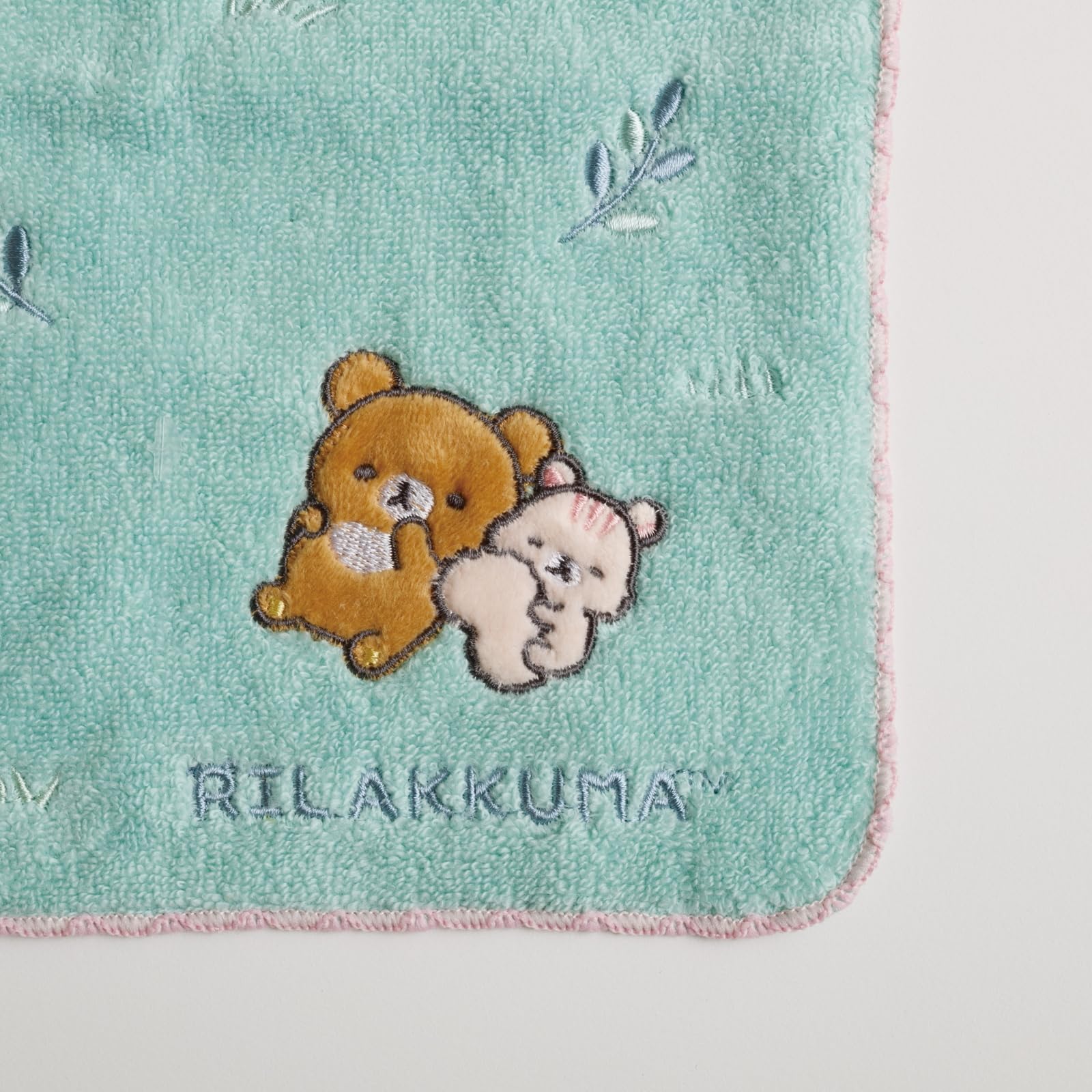 San-X Rilakkuma Mini Towel - Chai-Roi Koguma & Sakura 24x24cm- Japan Figure Store - #1 Bring To You The Best Japanese Goods
