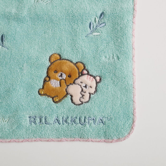 San-X Rilakkuma Mini Towel - Chai-Roi Koguma & Sakura 24x24cm- Japan Figure Store - #1 Bring To You The Best Japanese Goods