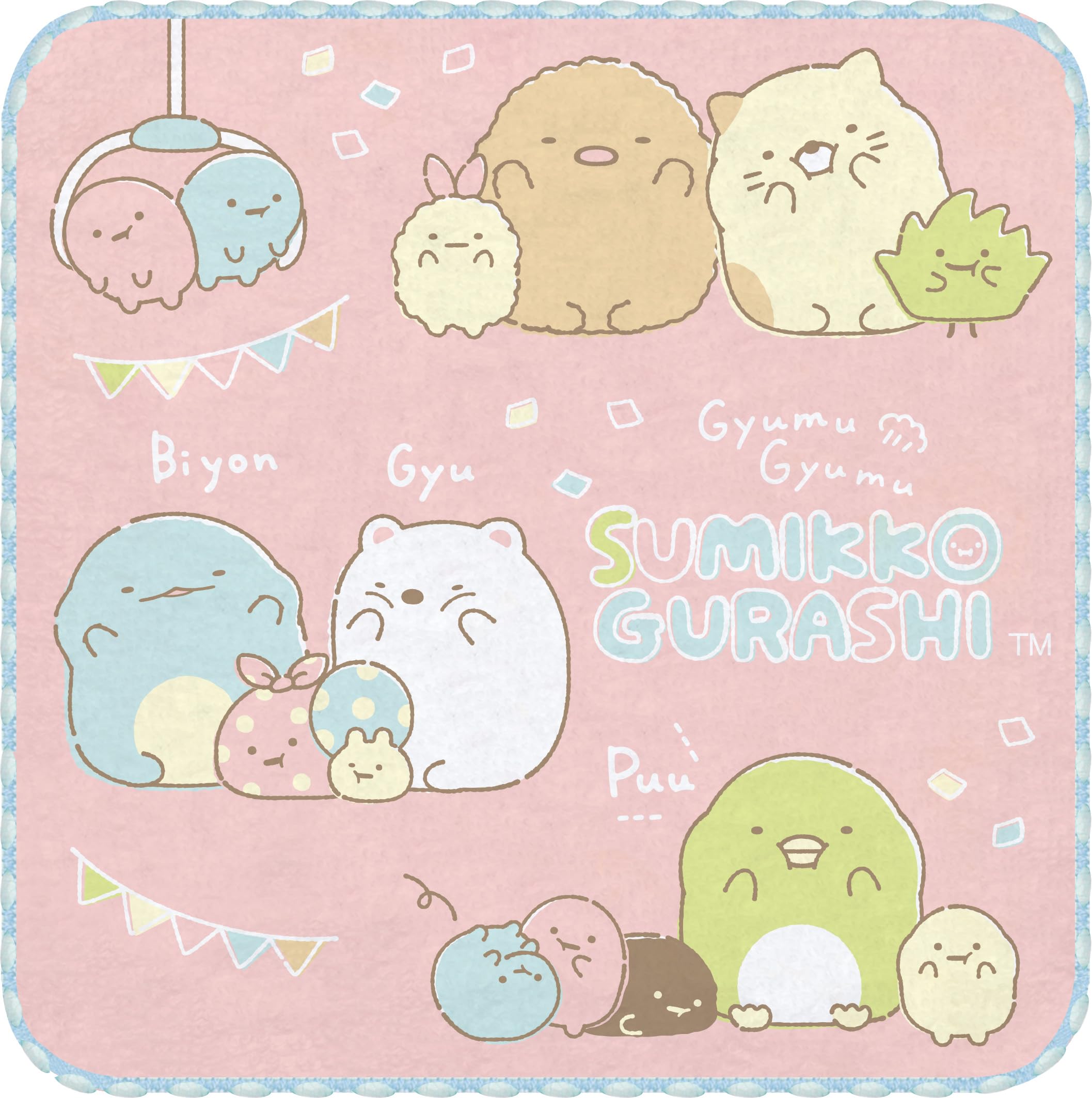 San-X Sumikko Gurashi Mini Towel Set of 3 Blue Cm45303 Soft Absorbent Towels- Japan Figure Store - #1 Bring To You The Best Japanese Goods