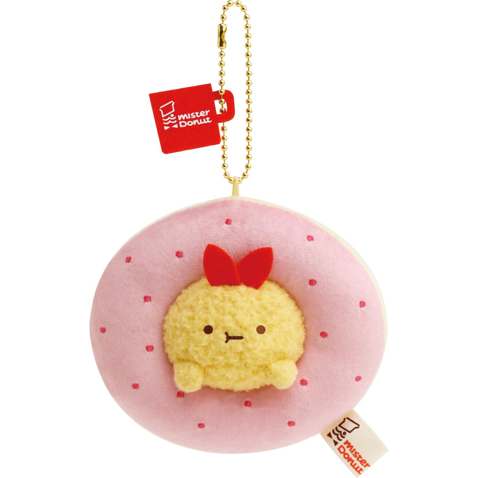 San-X Sumikko Gurashi Donut Plush Toy Fried Shrimp Tail Strawberry Mo49001- Japan Figure Store - #1 Bring To You The Best Japanese Goods