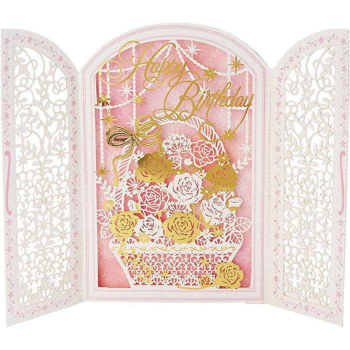 Sanrio Bd102 Laser Cut Rose Birthday Card with Overseas Shipping- Japan Figure Store - #1 Bring To You The Best Japanese Goods