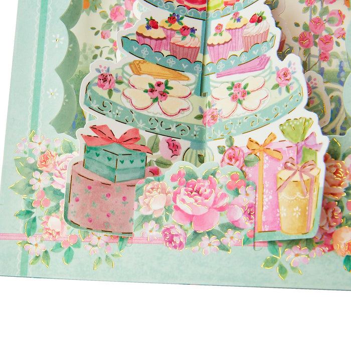 Sanrio Birthday Card Square Pop Afternoon Tea Greeting Card Bd195-3- Japan Figure Store - #1 Bring To You The Best Japanese Goods