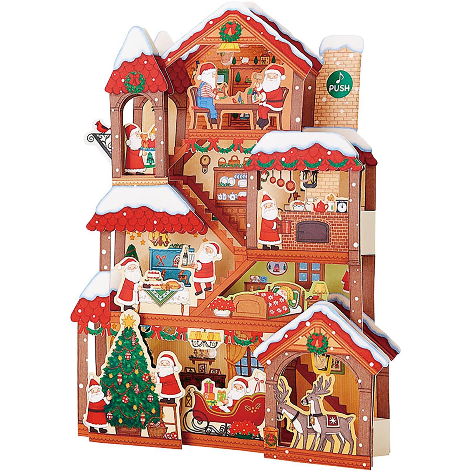 Sanrio Christmas Card Melody Santa's House 20 Winter Songs Greeting Card- Japan Figure Store - #1 Bring To You The Best Japanese Goods