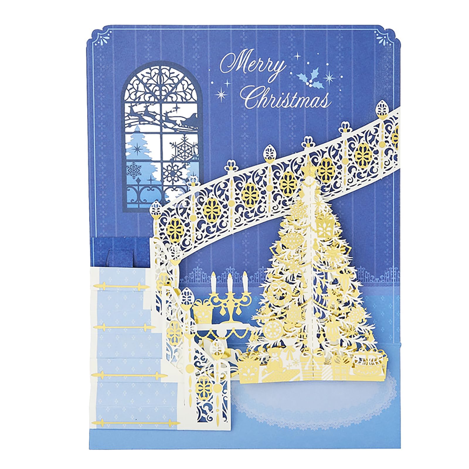 Sanrio Christmas Greeting Cards - Laser Cut Spiral Staircase and Tree Design- Japan Figure Store - #1 Bring To You The Best Japanese Goods