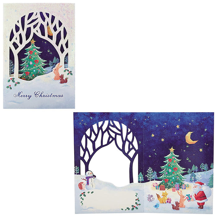 Sanrio Christmas Cards with Santa and Animals in Forest - Overseas Shipping- Japan Figure Store - #1 Bring To You The Best Japanese Goods