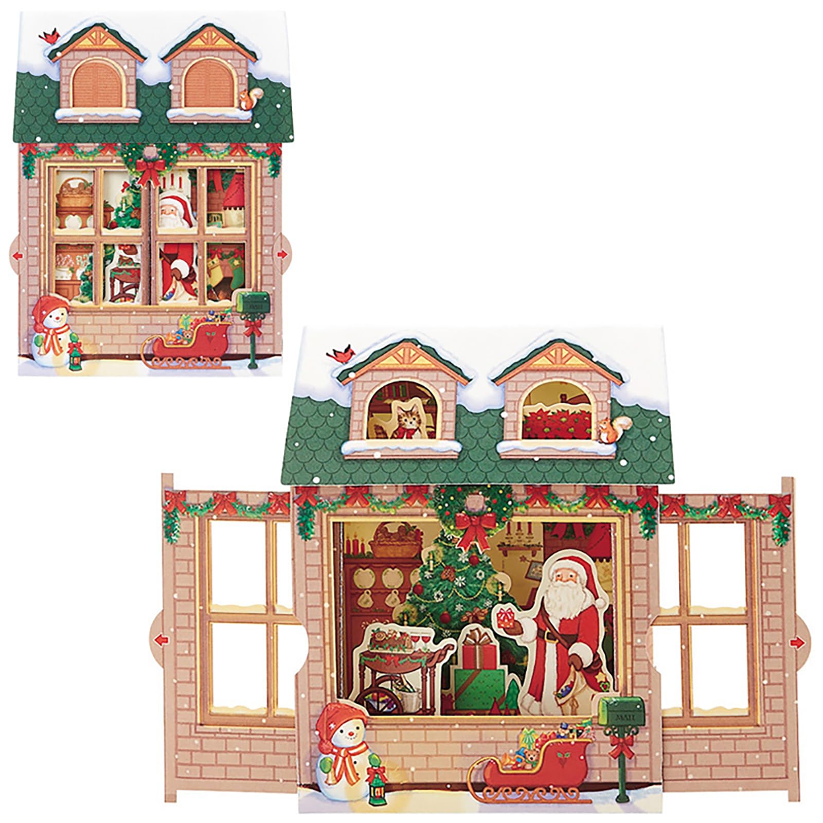 Sanrio Christmas Greeting Cards Santa In The House - Overseas Shipping Available- Japan Figure Store - #1 Bring To You The Best Japanese Goods