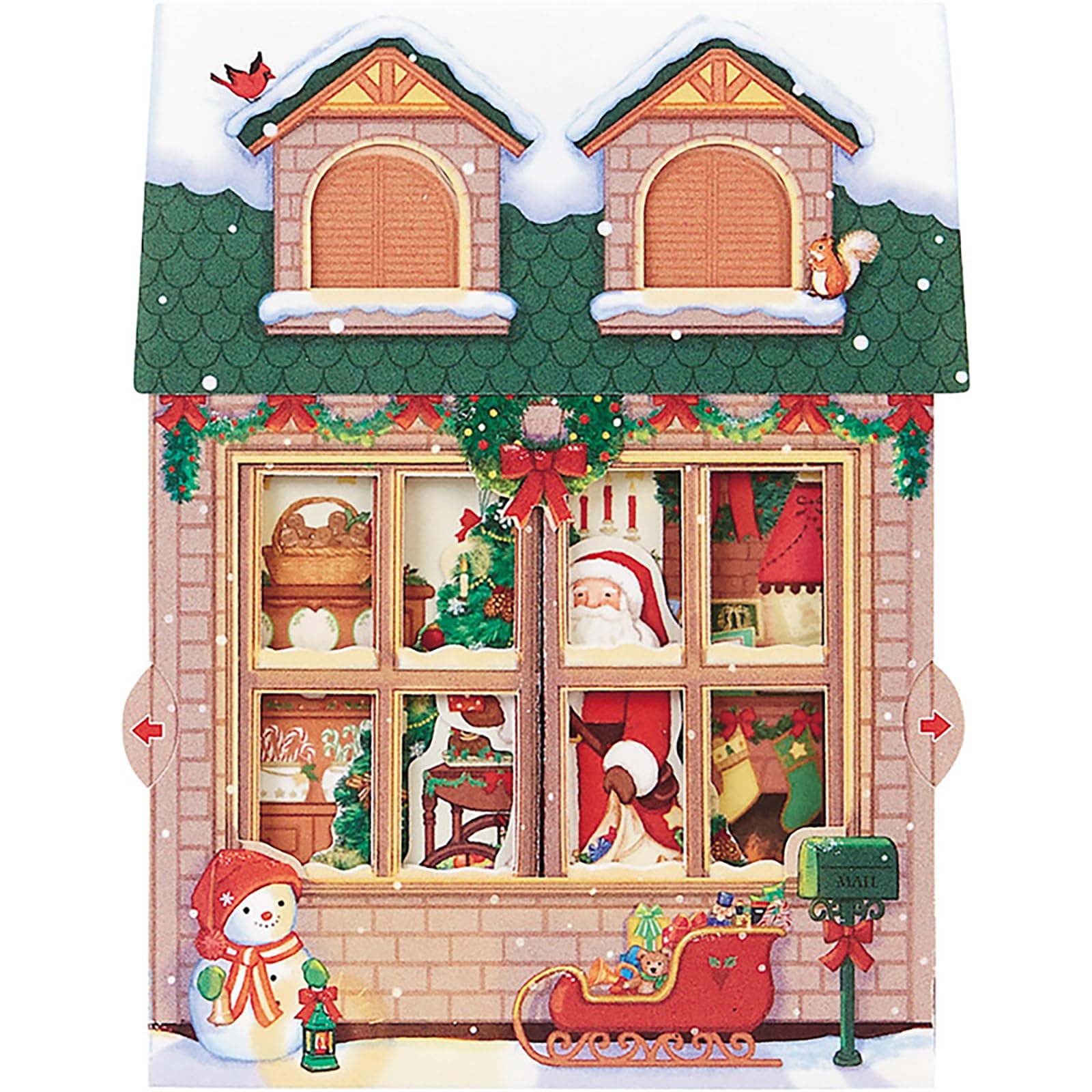 Sanrio Christmas Greeting Cards Santa In The House - Overseas Shipping Available- Japan Figure Store - #1 Bring To You The Best Japanese Goods