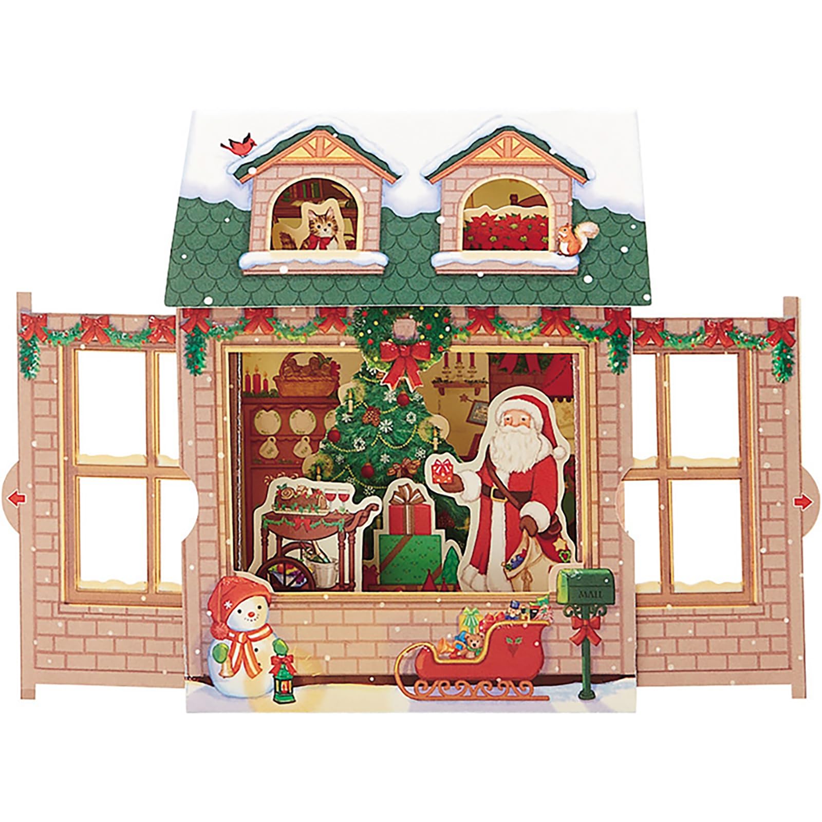 Sanrio Christmas Greeting Cards Santa In The House - Overseas Shipping Available- Japan Figure Store - #1 Bring To You The Best Japanese Goods