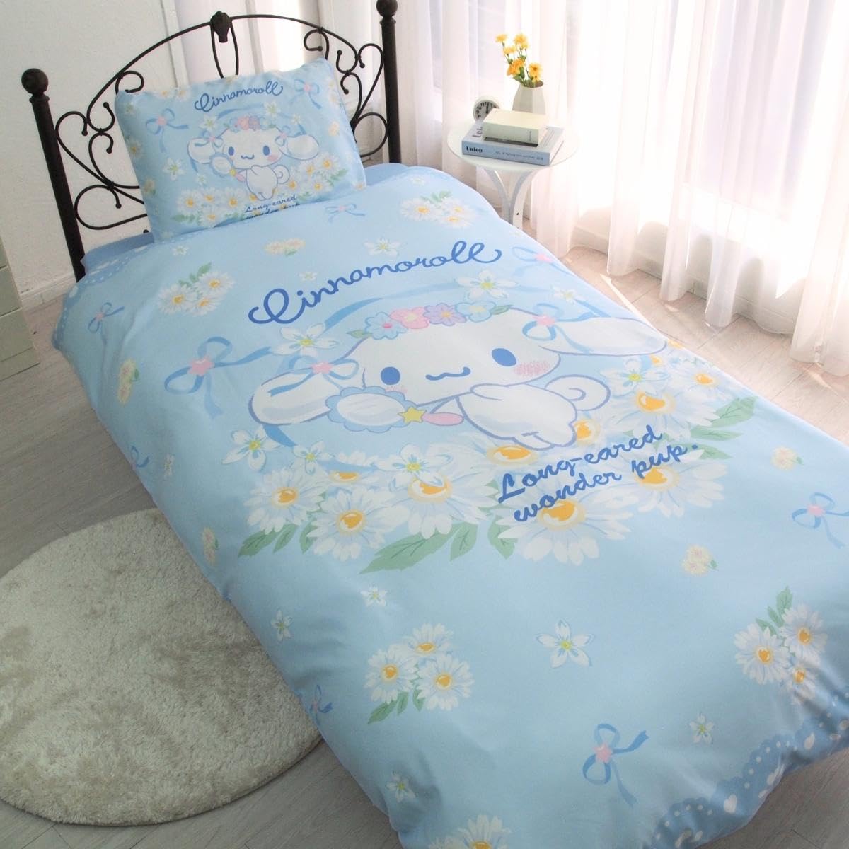 Sanrio Cinnamoroll Single Duvet Set 3 PC Includes Cover Pillowcase Mattress Cover- Japan Figure Store - #1 Bring To You The Best Japanese Goods