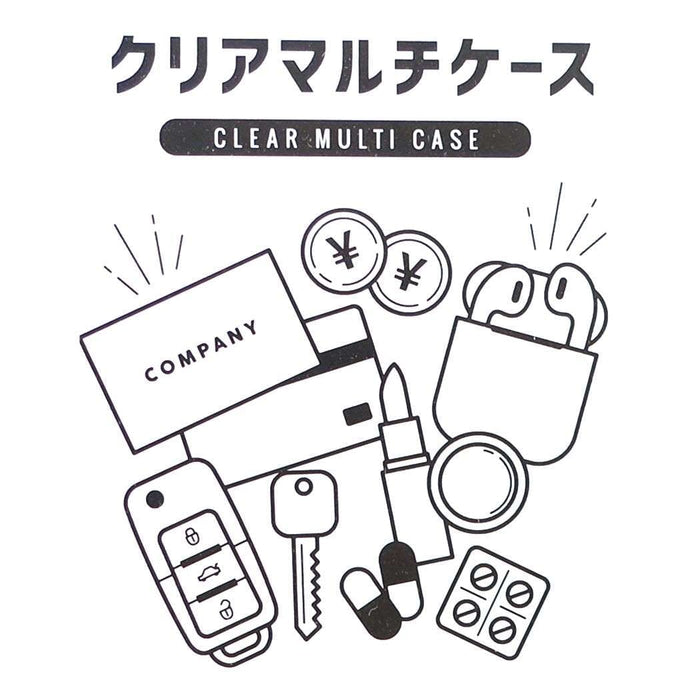 Sanrio Clear Multi-Case Ss Size with Carabiner - AirPods Pro Key Pass Kuromi- Japan Figure Store - #1 Bring To You The Best Japanese Goods